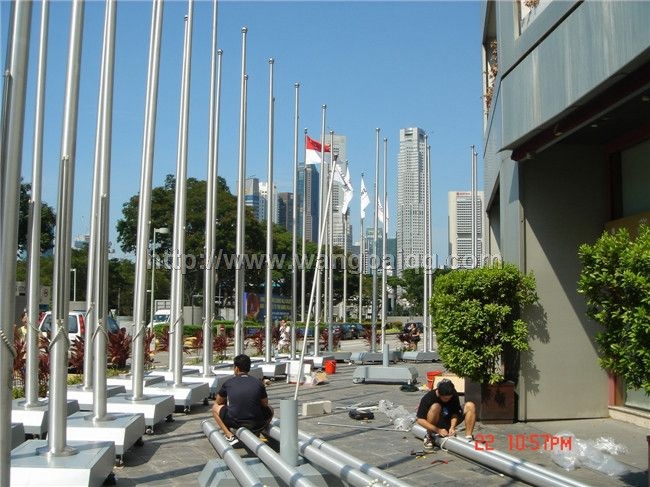 某广场内旗杆设置基础施工图